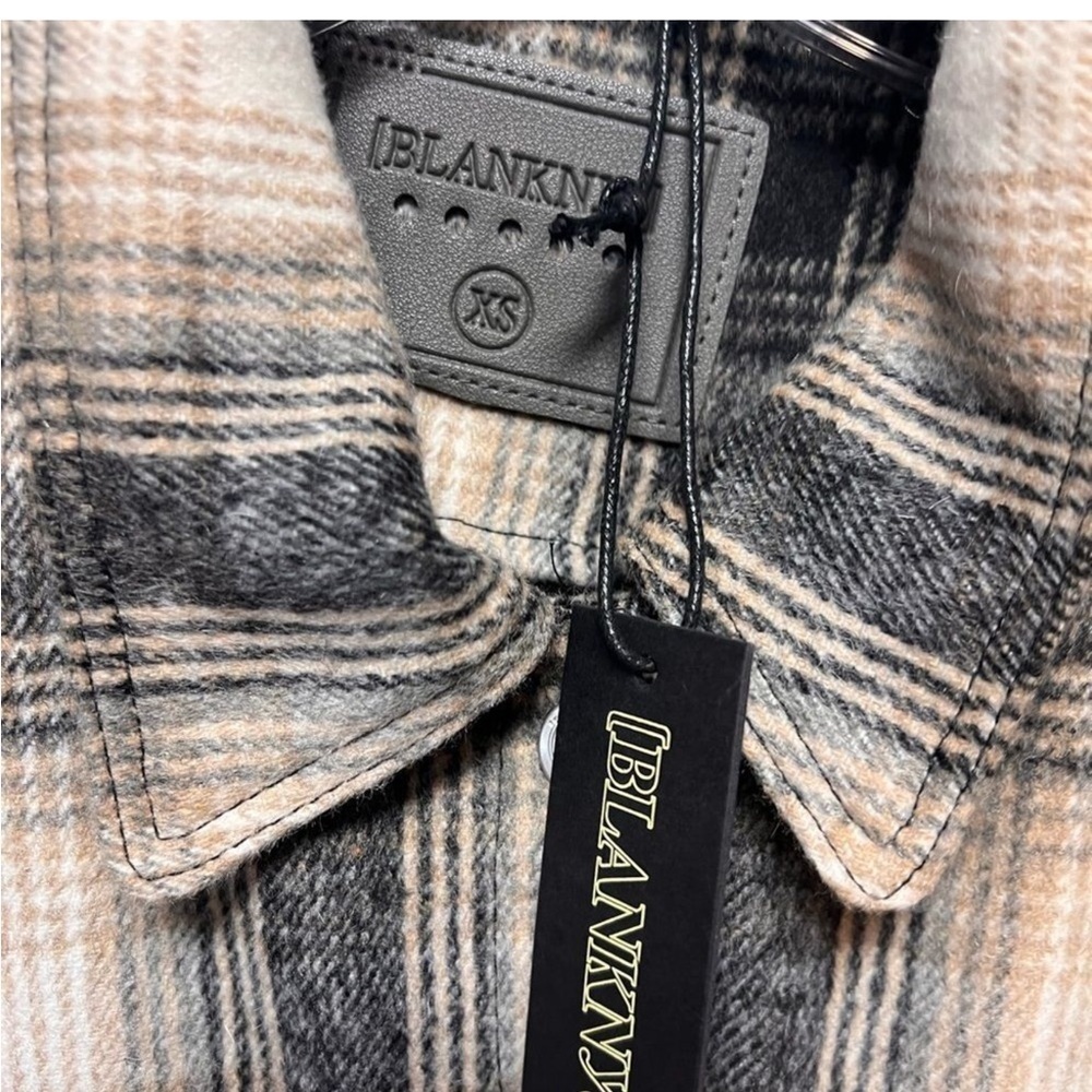NWT Blank NYC Plaid Shacket in Checked Out XS New Flannel Jacket Shirt Oversized - Picture 11 of 11